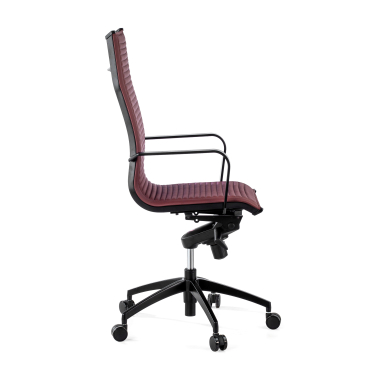 office chair red black frame faux leather synthetic leather fixed armrests 6