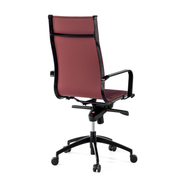office chair red black frame faux leather synthetic leather fixed armrests 7