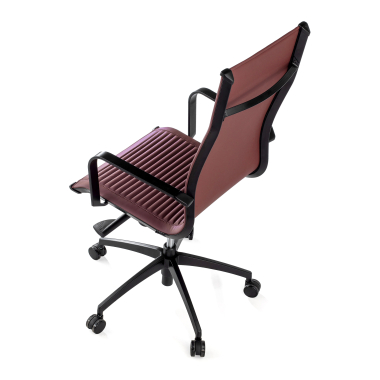 office chair red black frame faux leather synthetic leather fixed armrests 8