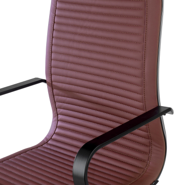 office chair red black frame faux leather synthetic leather fixed armrests 4