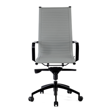 office chair gray black frame faux leather synthetic leather fixed armrests 3