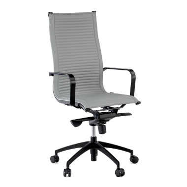 office chair gray black frame faux leather synthetic leather fixed armrests 1