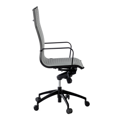 office chair gray black frame faux leather synthetic leather fixed armrests 4