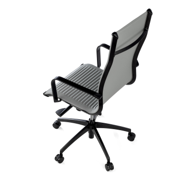 office chair gray black frame faux leather synthetic leather fixed armrests 7