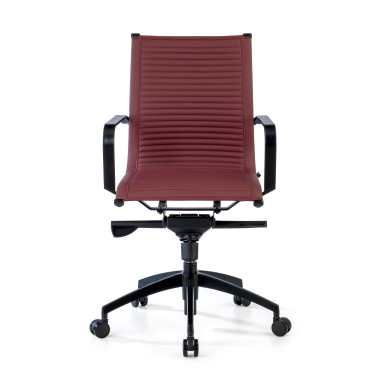 office chair red black frame faux leather synthetic leather fixed armrests 3