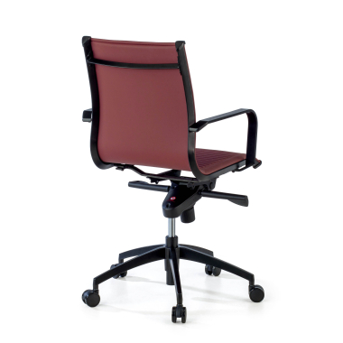 office chair red black frame faux leather synthetic leather fixed armrests 8