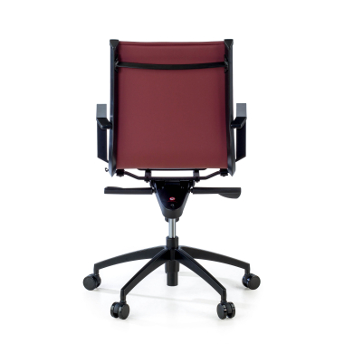 office chair red black frame faux leather synthetic leather fixed armrests 9