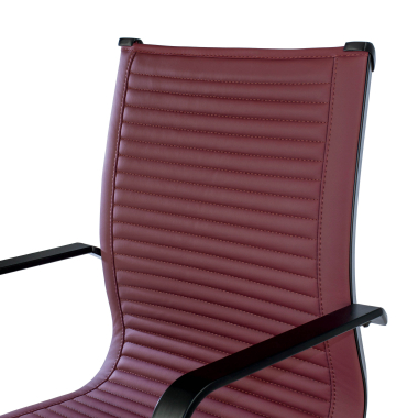 office chair red black frame faux leather synthetic leather fixed armrests 5