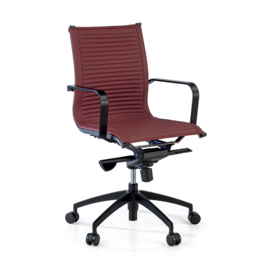 office chair red black frame faux leather synthetic leather fixed armrests 1