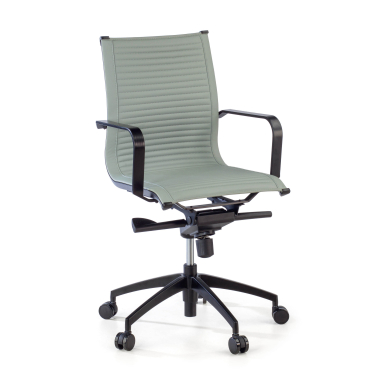 office chair gray black frame faux leather synthetic leather fixed armrests 1