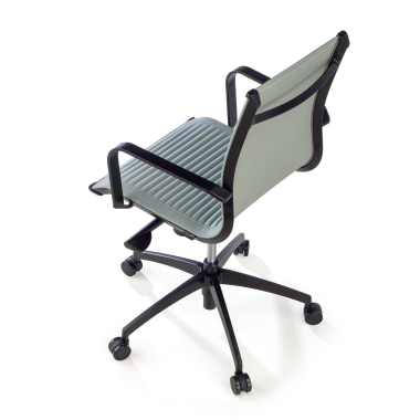 office chair gray black frame faux leather synthetic leather fixed armrests 9