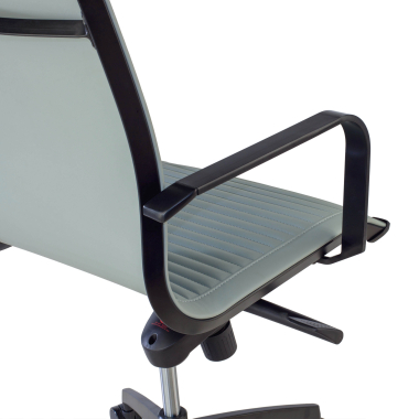 office chair gray black frame faux leather synthetic leather fixed armrests 6