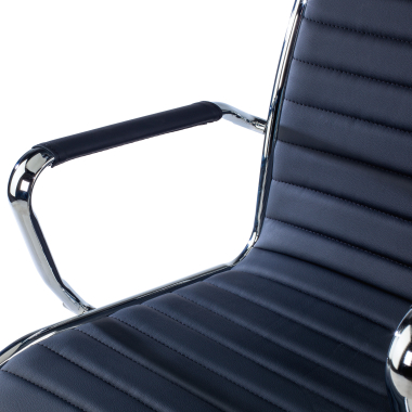 office chair black high back synthetic leather fixed armrests 6