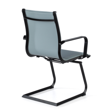 visitor chair gray black frame faux leather synthetic leather fixed armrests 6