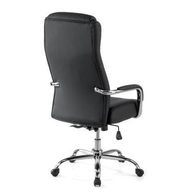 office chair black deluxe synthetic leather upholstered armrests 9