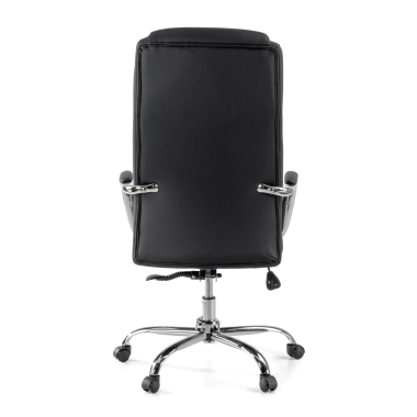 office chair black deluxe synthetic leather upholstered armrests 7