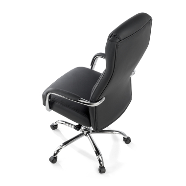 office chair black deluxe synthetic leather upholstered armrests 8