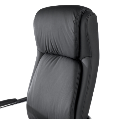 office chair black deluxe synthetic leather upholstered armrests 6