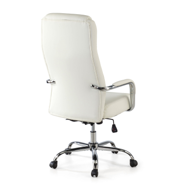 office chair white deluxe synthetic leather upholstered armrests 9