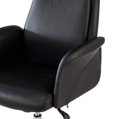 office chair black king synthetic leather upholstered armrests 5