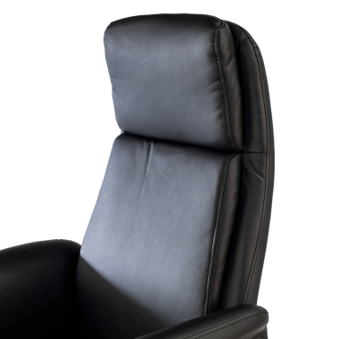 office chair black king synthetic leather upholstered armrests 6
