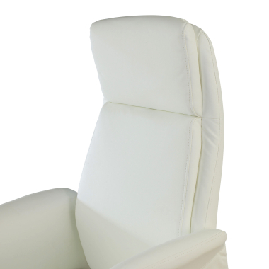 office chair white king synthetic leather upholstered armrests 6