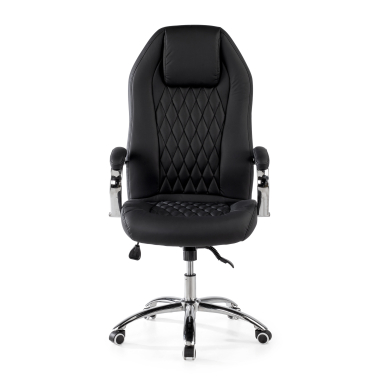 office chair black pioneer synthetic leather upholstered armrests 3