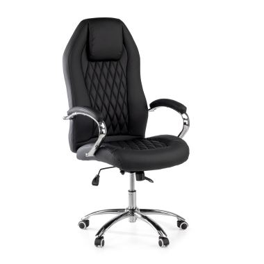 office chair black pioneer synthetic leather upholstered armrests 1