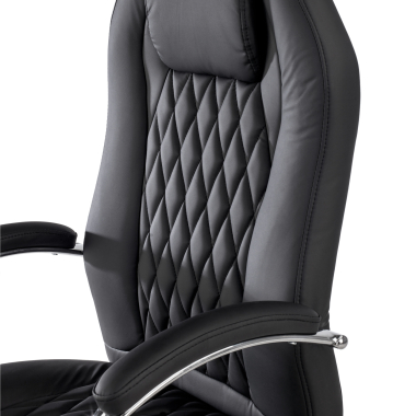 office chair black pioneer synthetic leather upholstered armrests 5