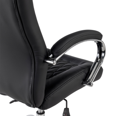 office chair black pioneer synthetic leather upholstered armrests 6
