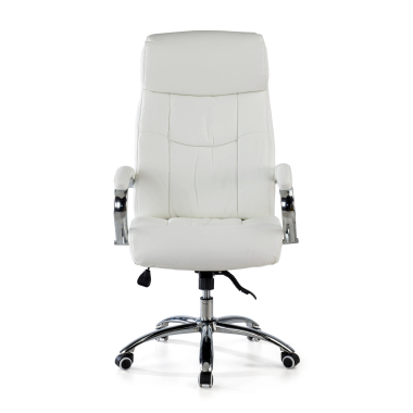 office chair white everest synthetic leather upholstered armrests 3