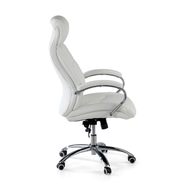 office chair white everest synthetic leather upholstered armrests 4