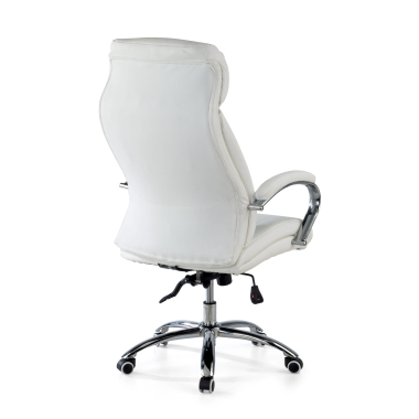 office chair white everest synthetic leather upholstered armrests 9