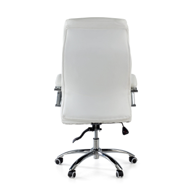 office chair white everest synthetic leather upholstered armrests 7
