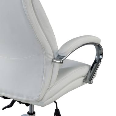 office chair white everest synthetic leather upholstered armrests 6