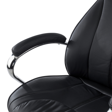 office chair black noble synthetic leather upholstered armrests 8