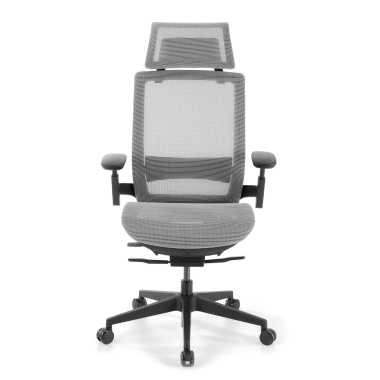 office chair gray apollo mesh 3d adjustable armrests lumbar support headrest 3