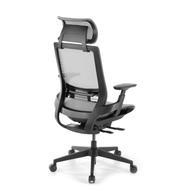 office chair gray apollo mesh 3d adjustable armrests lumbar support headrest 8
