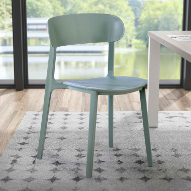 visitor chair green moon plastic no armrests 2