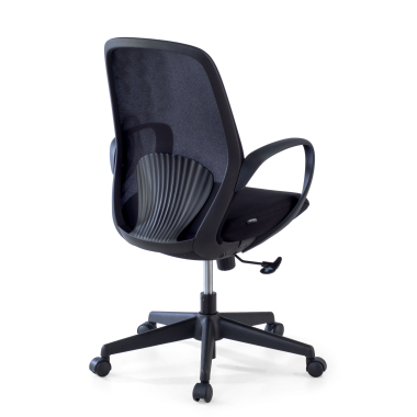 swivel chair black whisper mesh fixed armrests 8