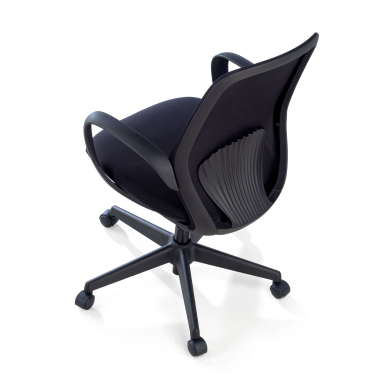 swivel chair black whisper mesh fixed armrests 9