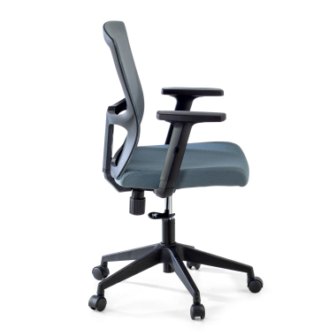 swivel chair gray pivot mesh 1d adjustable armrests 4
