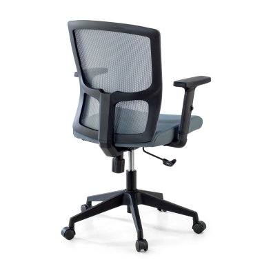 swivel chair gray pivot mesh 1d adjustable armrests 5