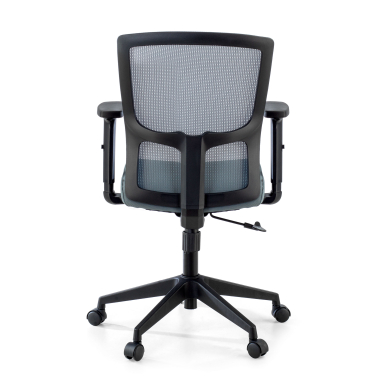 swivel chair gray pivot mesh 1d adjustable armrests 6