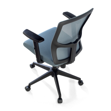 swivel chair gray pivot mesh 1d adjustable armrests 7
