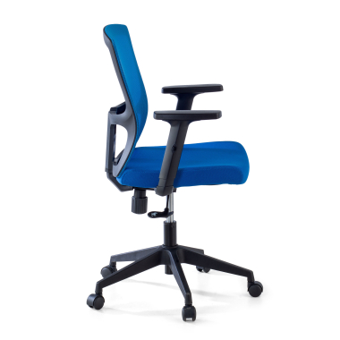 swivel chair blue pivot mesh 1d adjustable armrests 4