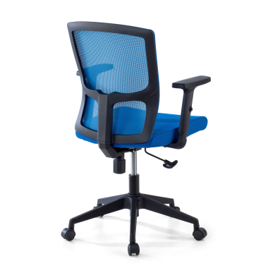swivel chair blue pivot mesh 1d adjustable armrests 5