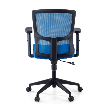 swivel chair blue pivot mesh 1d adjustable armrests 6