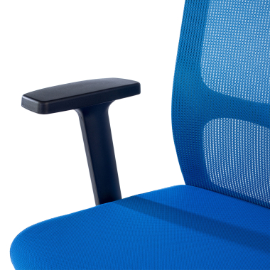 swivel chair blue pivot mesh 1d adjustable armrests 8