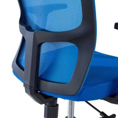 swivel chair blue pivot mesh 1d adjustable armrests 9